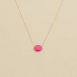 Collier Mi-long ATMA - Nacre /rose
