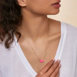 Collier Mi-long ATMA - Nacre /rose -Boutique De Bijoux De Mode 02690140 642 TU M1